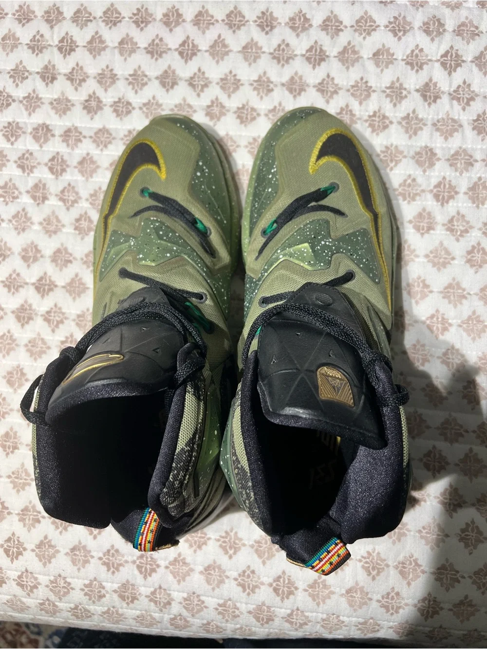 Nike LeBron All Star 13 Basketball Shoes - Olive Green Speckled